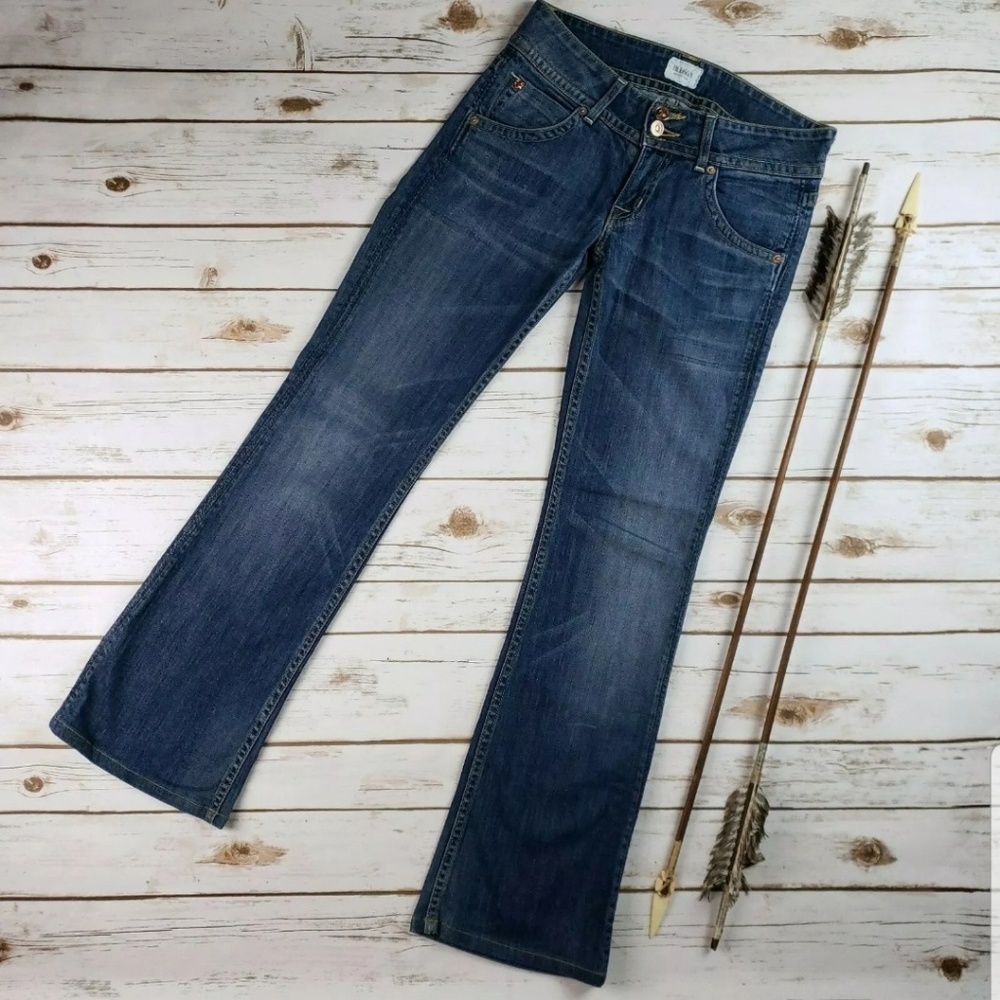 Hudson Jeans Womens 25 Straight Bootcut Med Wash